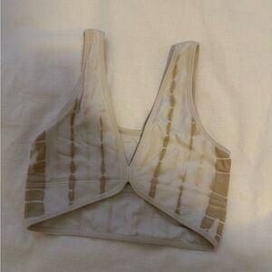 Tie-Dye V-Neck Ribbed Bralette